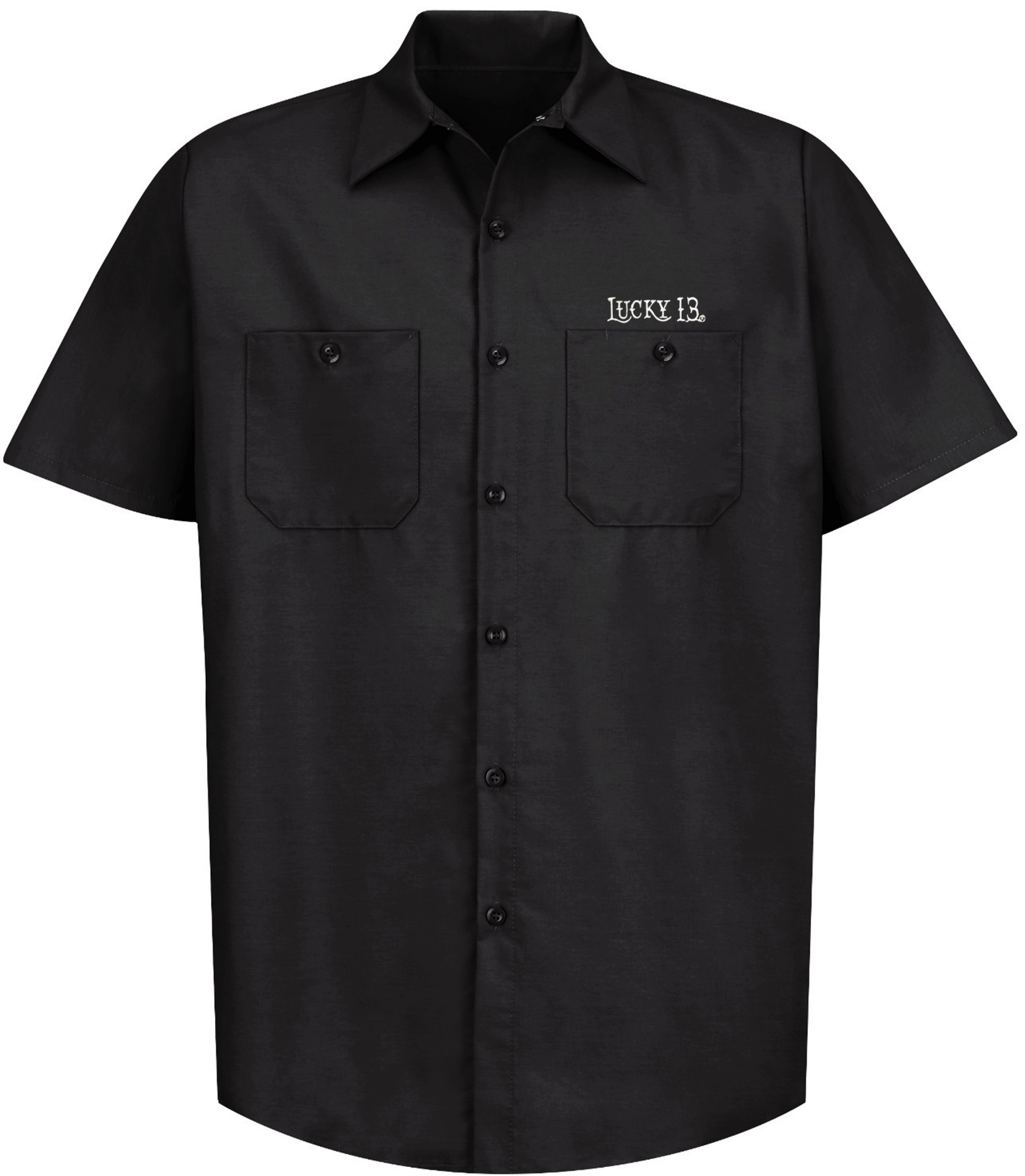 DEAD SKULL Men’s Short Sleeve Work shirt By Lucky 13 Black – Lucky13apparel