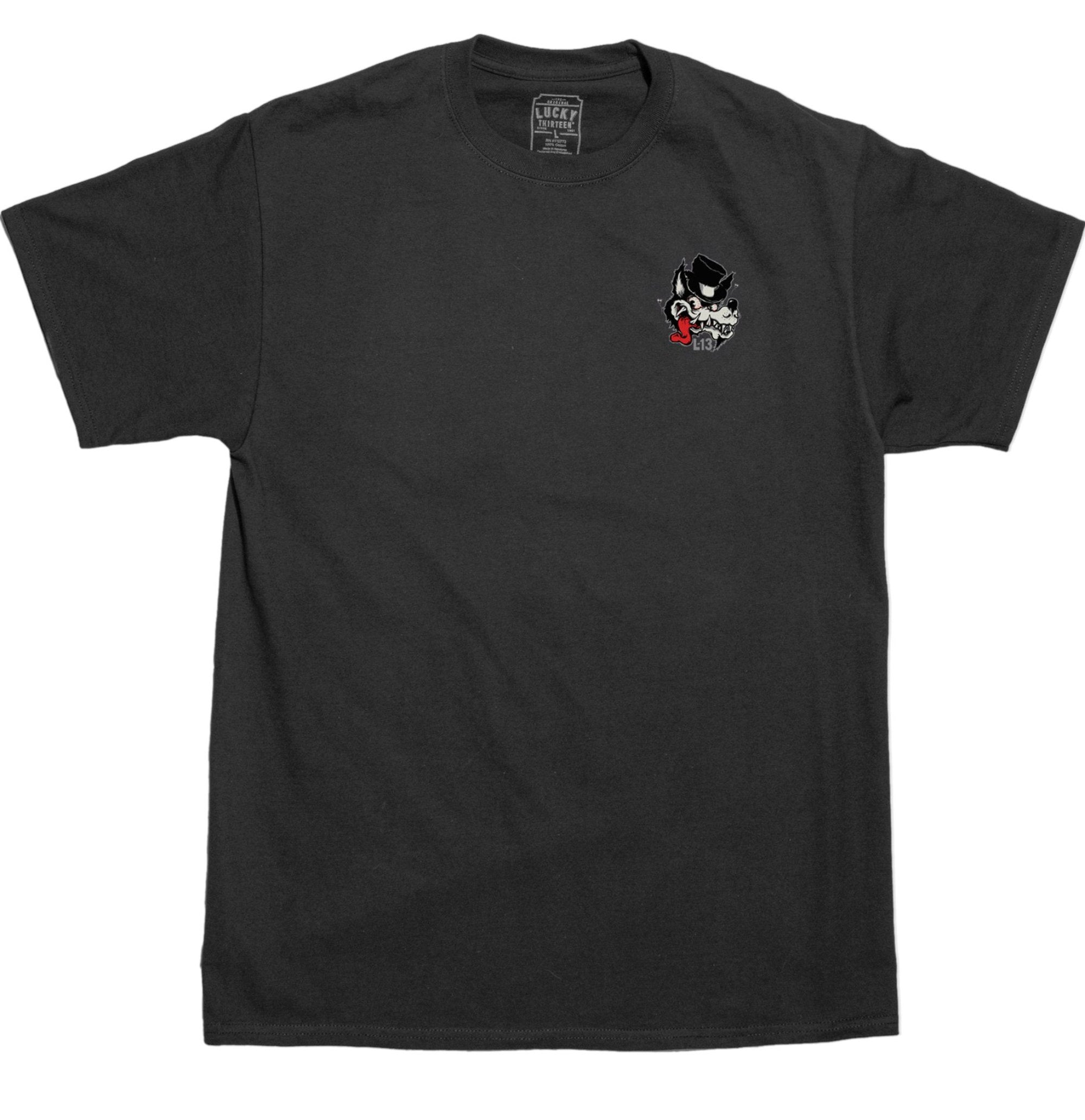 No Club Mens Short Sleeve Tee Shirt By Lucky 13 Black – Lucky13apparel