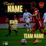 Example of a Customized Soccer Player Profile Social Media Post