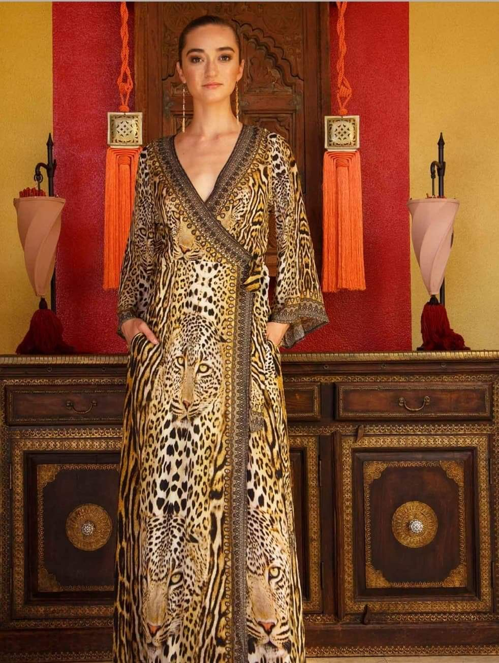 Cheetah Print Wrap Dress Outlet Shop ...