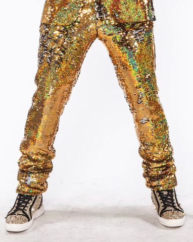 mens sequin pants gold, Angelino