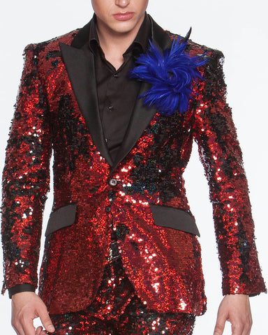 Red sequin Blazer men, Angelino