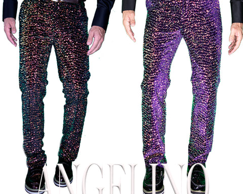 mens sequin pants, Angelino