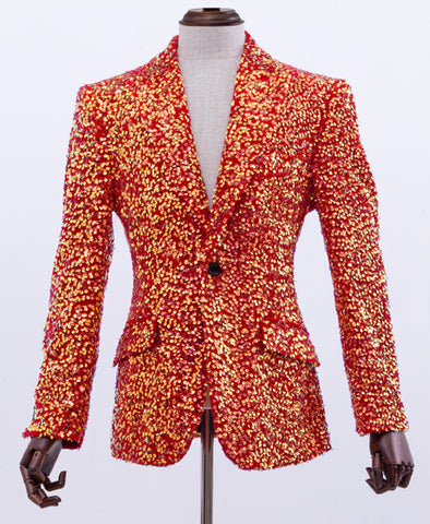 sparkly blazer mens red, Angelino