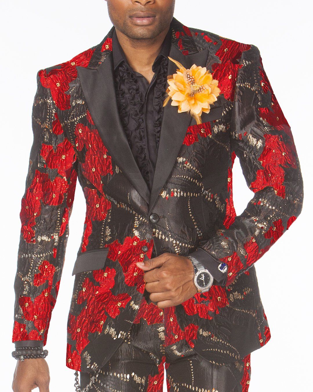 red prom outfits for guys