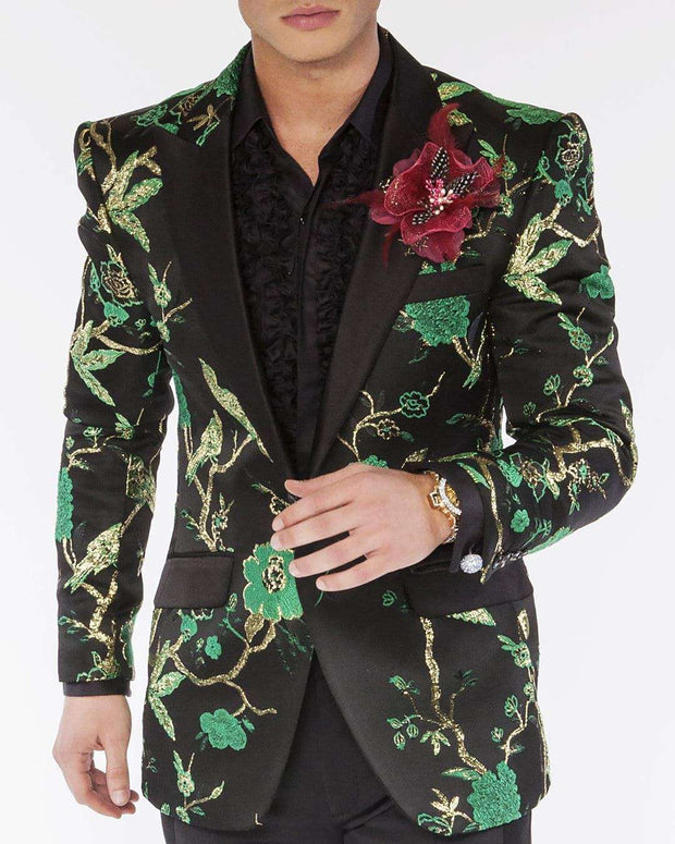 Men's Fashion Blazer-Spring Green - ANGELINO