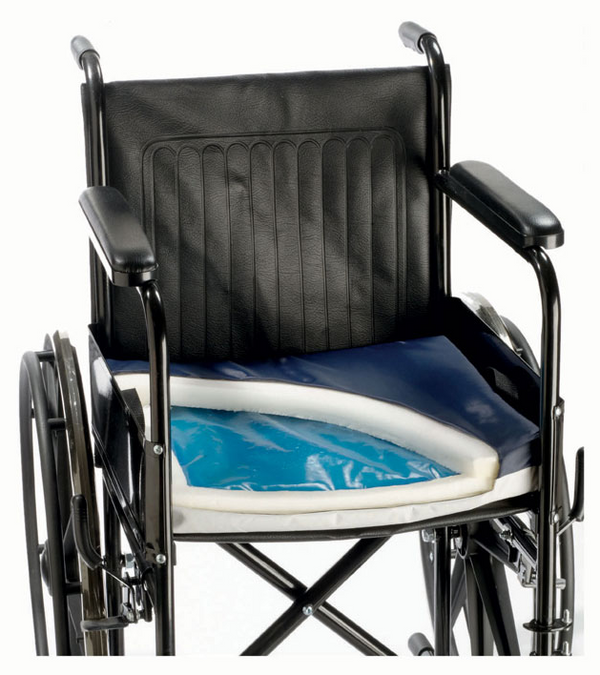 Secure® Wheelchair Gel Seat Cushion with Safety Straps