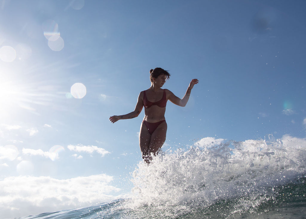 SEPTEMBER Swimwear Girl surfing