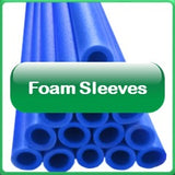 Trampoline Foam safety sleeves in blue