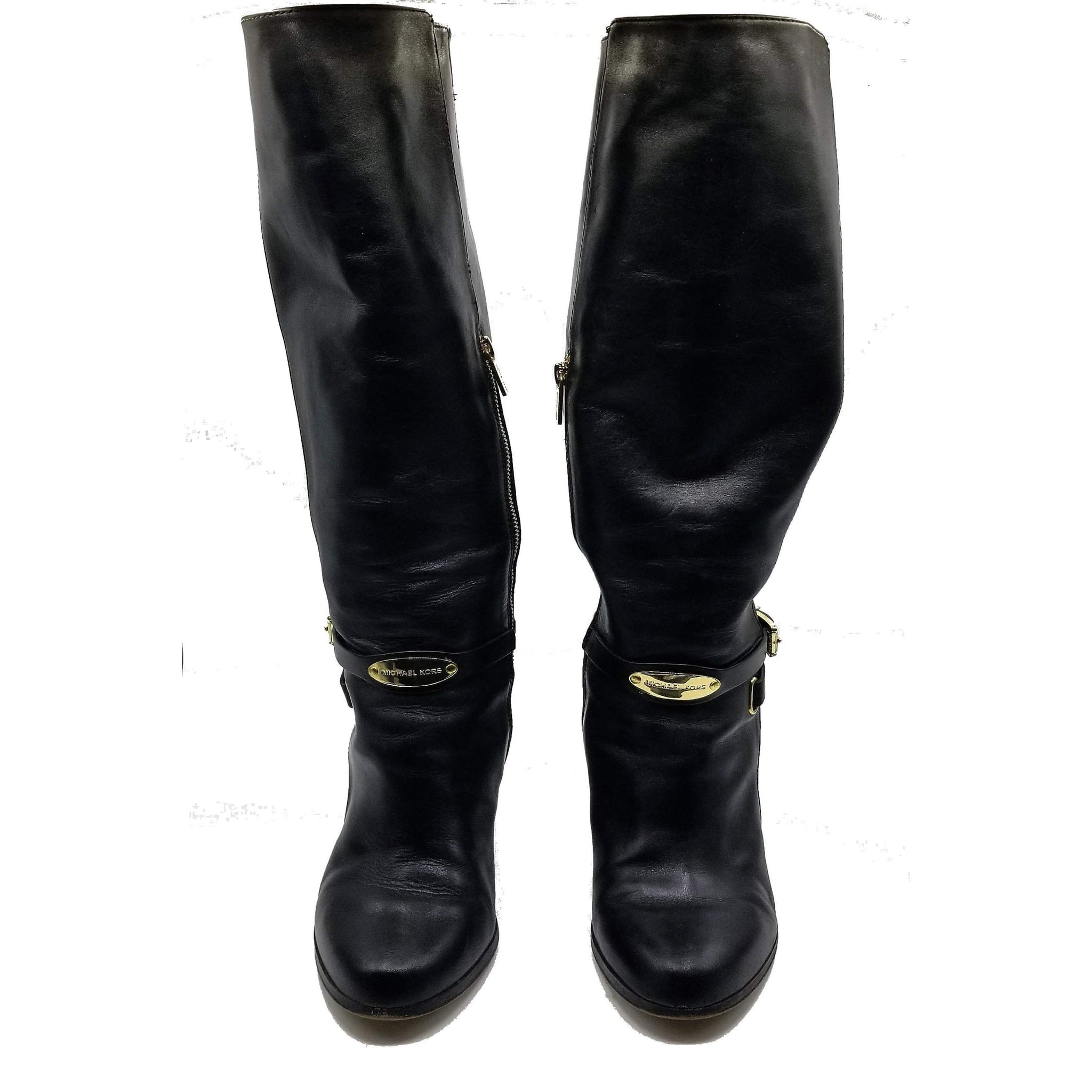 michael kors leather knee high boots