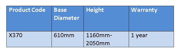 X370 Freestanding IV Pole Product Specifications