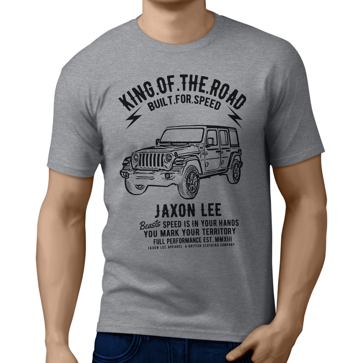JL King Illustration for a Jeep Wrangler fan T-shirt – JAXON LEE®