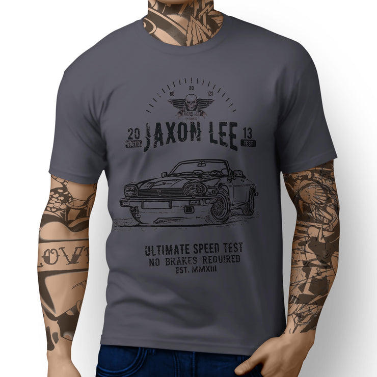 JL Speed Illustration For A Jaguar XJS V12 Convertible 1990 Motorcar Fan T-shirt