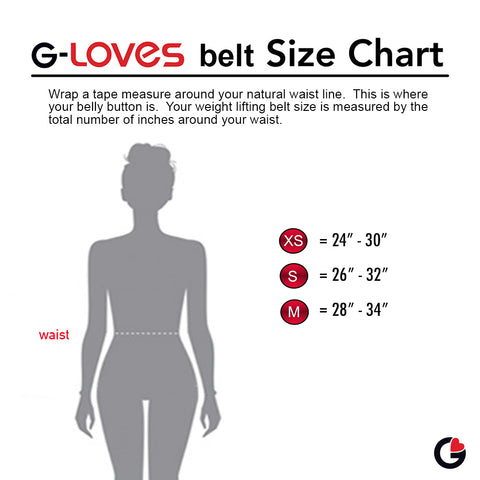 Women's & Men's Gloves and Weight Lifting Belt Size Chart – G-Loves
