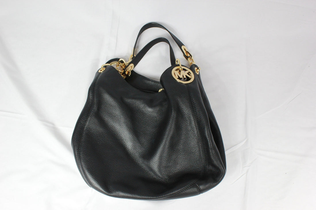 michael kors fulton lg shoulder tote black