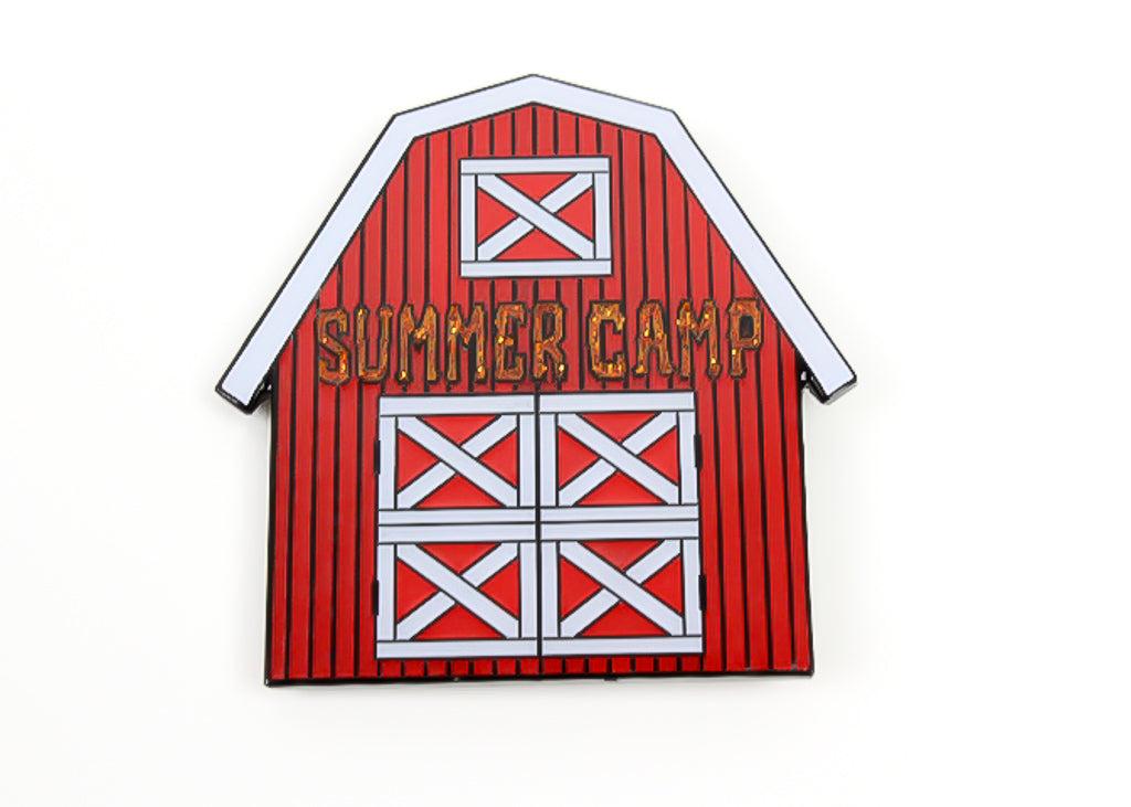 Summer Camp Red Barn Hat Pin Heady Gear