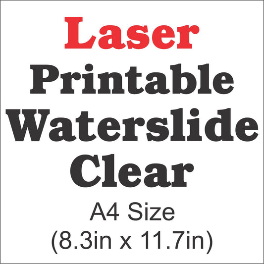 LASER Waterslide DECAL Paper WHITE, 20 Sh, 8.5 X 11 Top Seller 