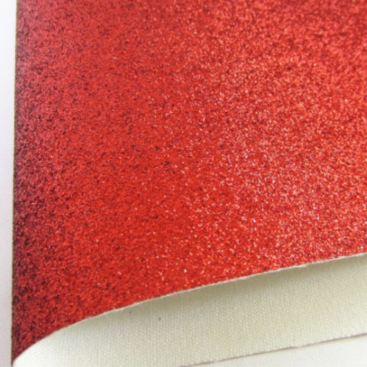 Shimmer Faux Leather Felt Sheets Red