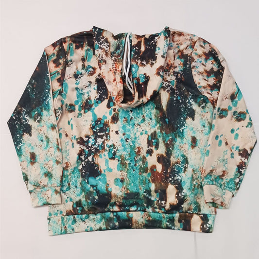 Sublimation Hoodie Teal, Black, Grey, Orange 2 (Read Full Description) XL