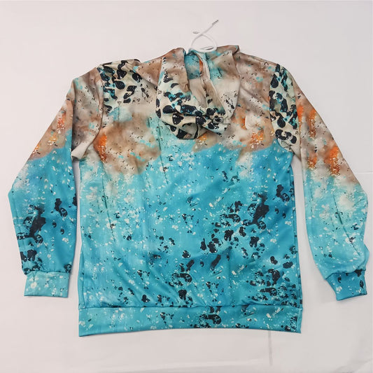 Sublimation Hoodie Teal, Black, Grey, Orange 2 (Read Full Description) XL