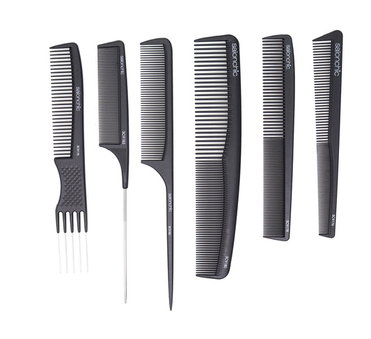 Allegro 441 - 8.5 Rat Tail Combs for Braiding & Parting, Fine Teeth, Set  of 12