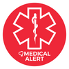 Red and White medical alert icon