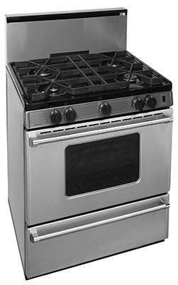 Premier Pro Series P30B3202PS 30" Stainless Range with Battery Ignition