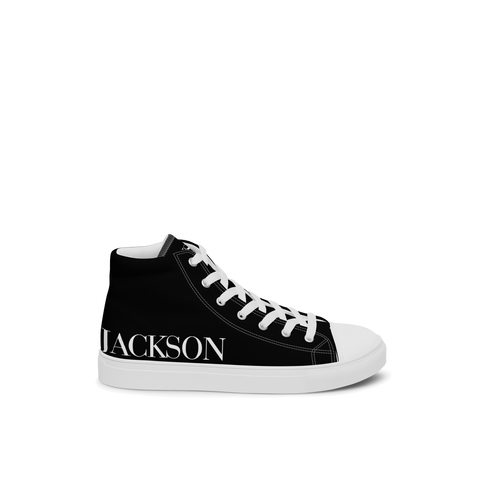 Men's Jackson Logo Print Canvas High-top Sneaker