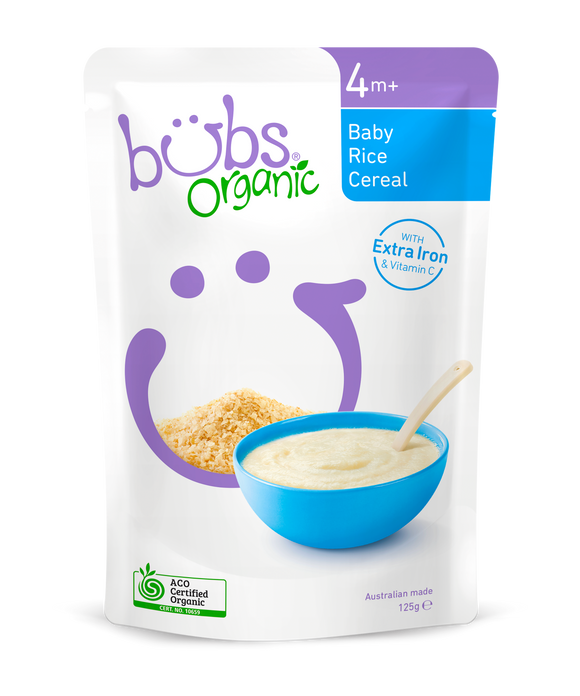 organic white rice baby cereal