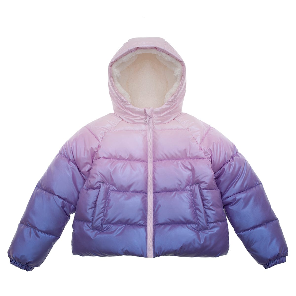 Girls' Heavyweight Puffer Jacket Sherpa Lined Bubble Coat | Rokka&Rolla