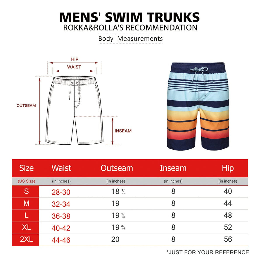 Men's Quick Dry Mesh Lined Swim Trunks | Rokka&Rolla