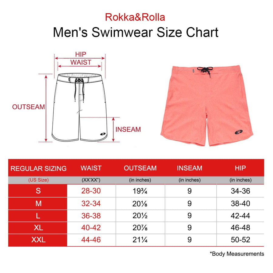 Men's Quick Dry Mesh Lined Swim Trunks | Rokka&Rolla