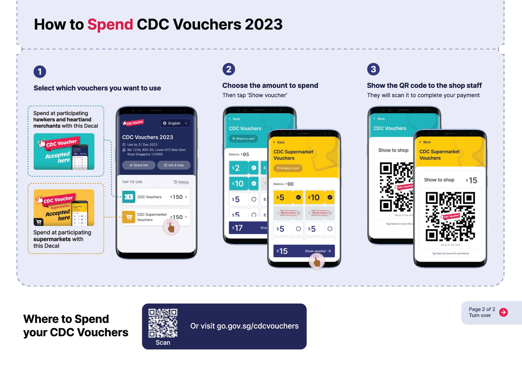 How to use CDC vouchers page 2