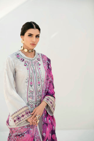 embroidered neckline and sleeves patterns