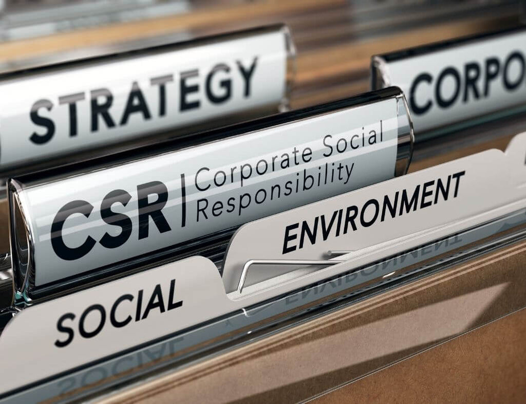 A lot of folder separators, one of them reading "CSR: Corporate Social Responsibility"