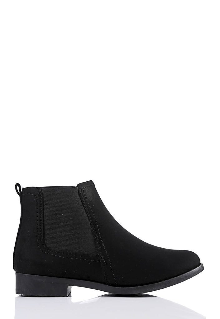 Wide Fit Black Suede Chelsea Boots 