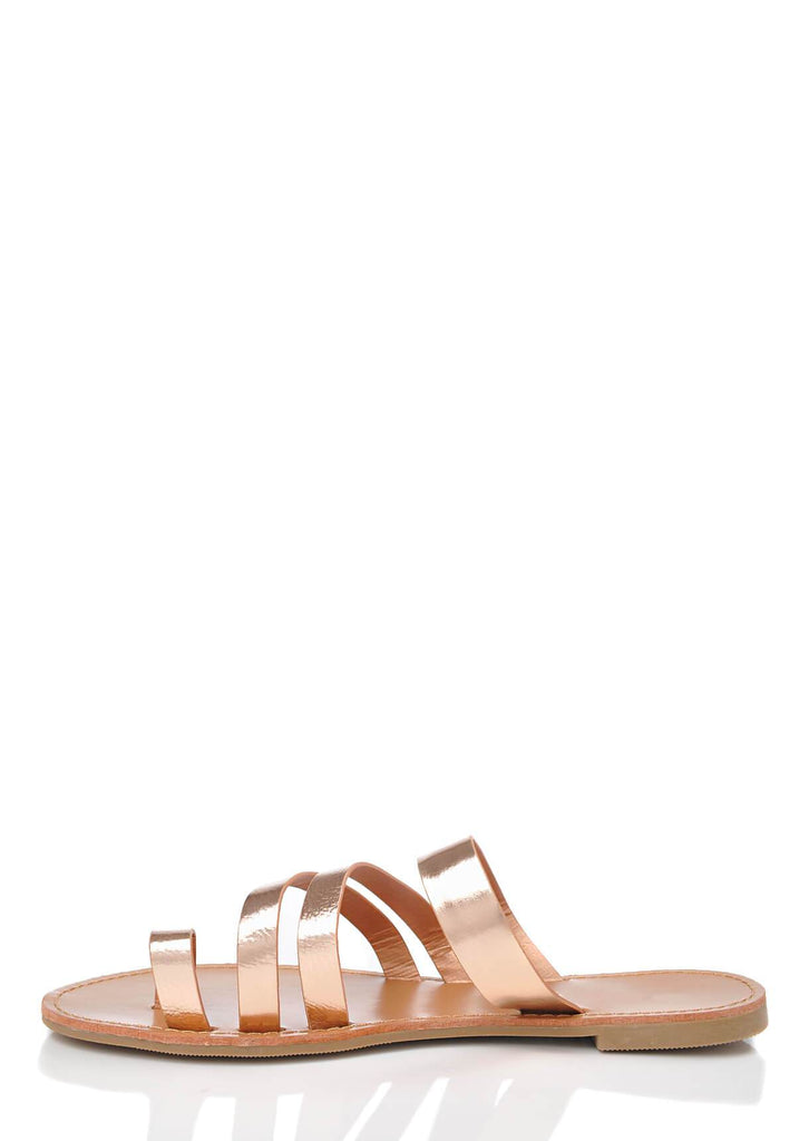 gold toe post sandals