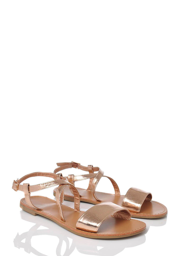 rose gold sandals wide fit