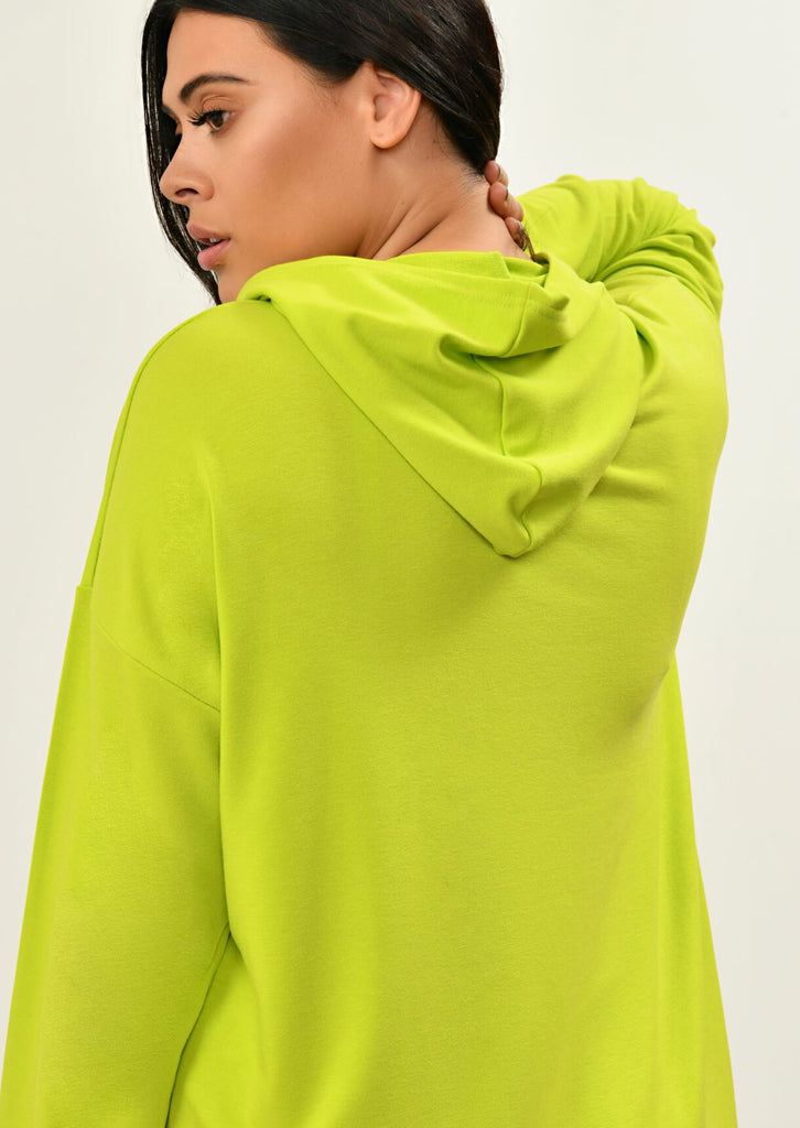 lime green hoodie dress