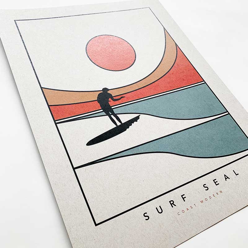 Coast Modern Surf Seal Poster Print