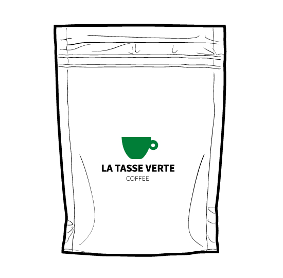 Sachet café La Tasse Verte en dessin