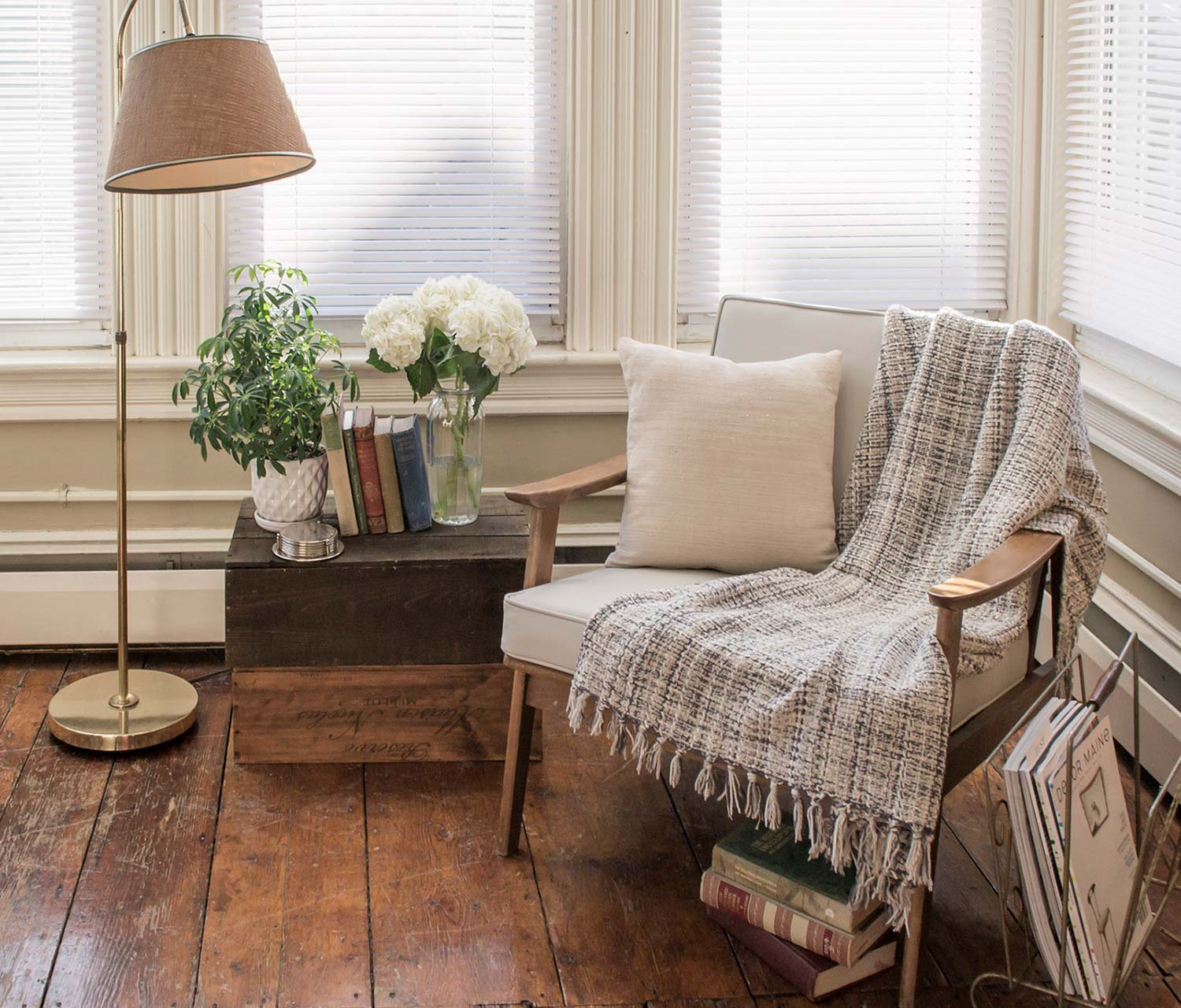 Wooden Engineer's Chair in Living Room