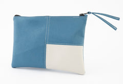 Mondrian Blue + White Zip Bag