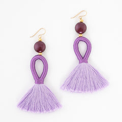Purple Tassle Earrings
