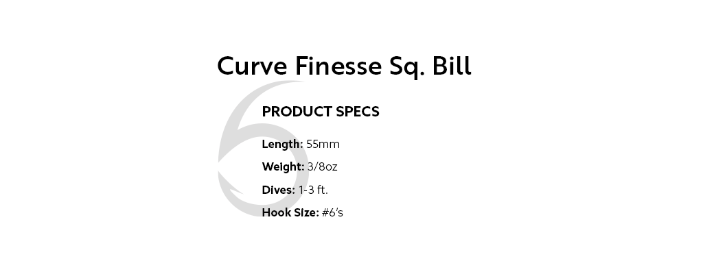 6th Sense Fishing - Curve Finesse Squarebill Crankbait