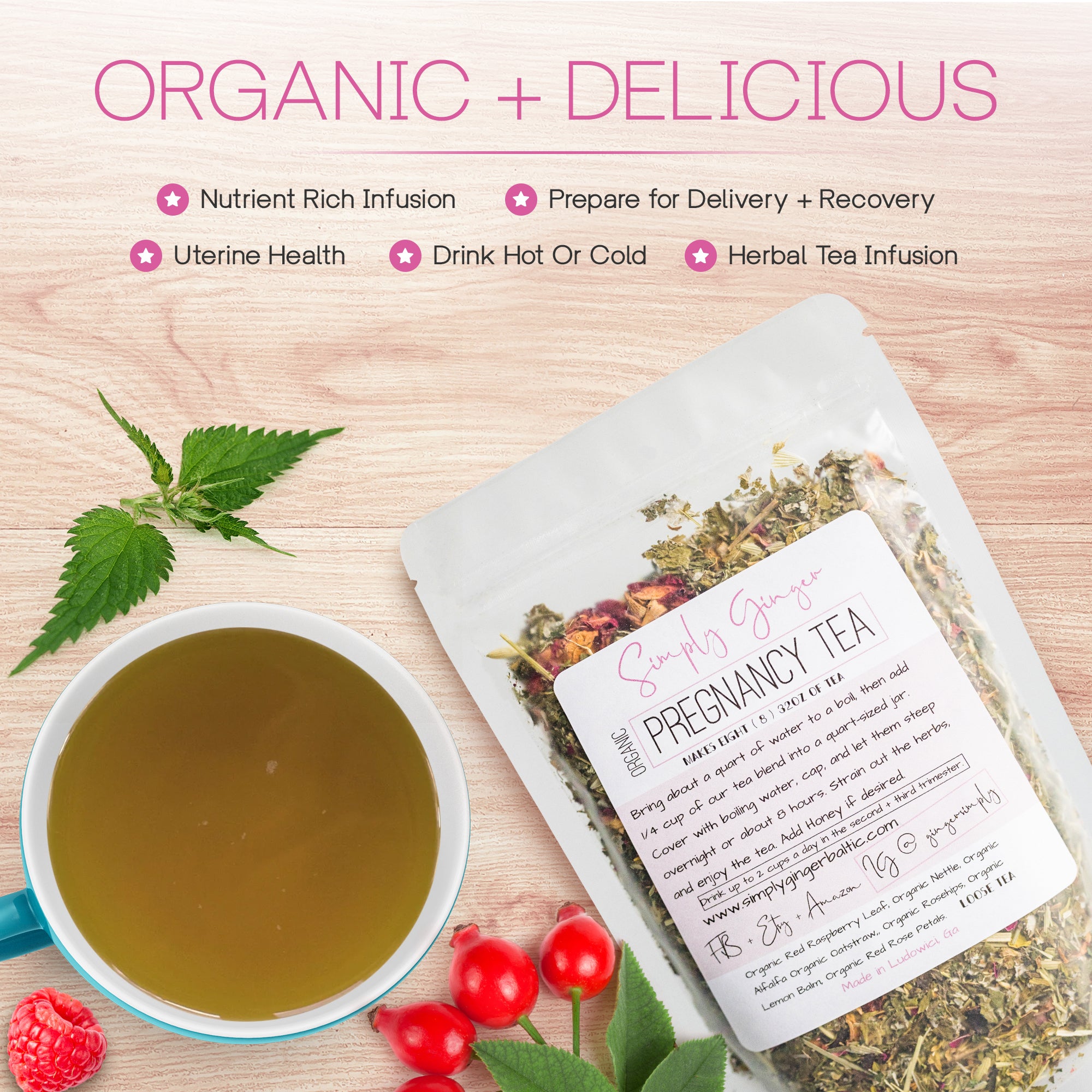 Organic NORA Tea - Second Trimester Pregnancy Tea – pregnanTEA