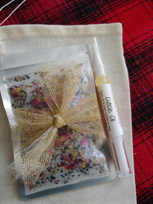 Floral Hand Salts + Cuticle Oil Gift Set