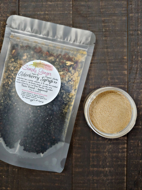 Elderberry + Shiitake Mushroom Organic Syrup Kit ll Immune Booster ll 24 Ounce Kits