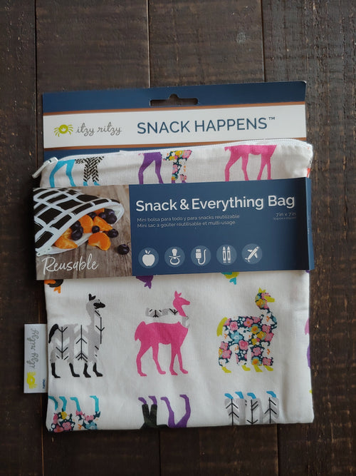 Llama Gllama Snack + Everything Bag ll Travel Bag ll Storage Bag 1 Pack