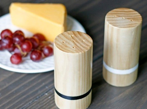 wooden salt and pepper shakers